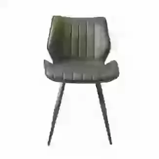 Moleskin Effect Fabric Dining Chair Metal Legs - Mussel Set Of 2